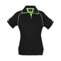 Fusion Polo Shirt Black/Lime Ladies - 12 36017858 P29022-BLK/LIM-12