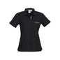 Ladies Polo Edge Contrast -Black/Check - 6 36021061 P305LS-BLK/CHECK-6