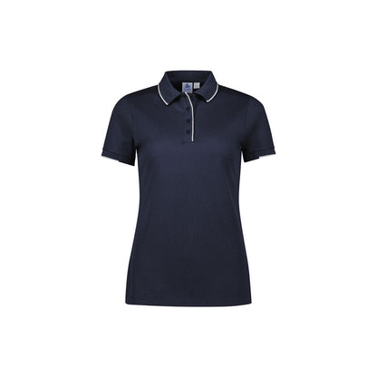 Shirt Polo S/S Polyester Womens 18 Navy/White 40061768 P313LS-NAVY/WHITE-18