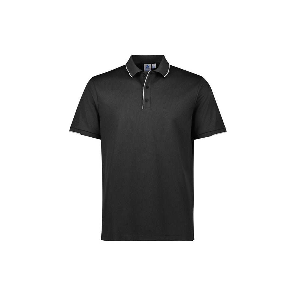 P313MS Focus Short Sleeve Polo Shirt Black/White 3XL_40070825_P313MS-BLK/WHT-3XL