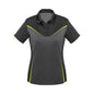 Shirt Polo Womens S/S Poly Biz Cool Victory Grey/Ash/Fluoro Yellow 10 Biz 282794 P606LS-GRY/ASH/YEL-10