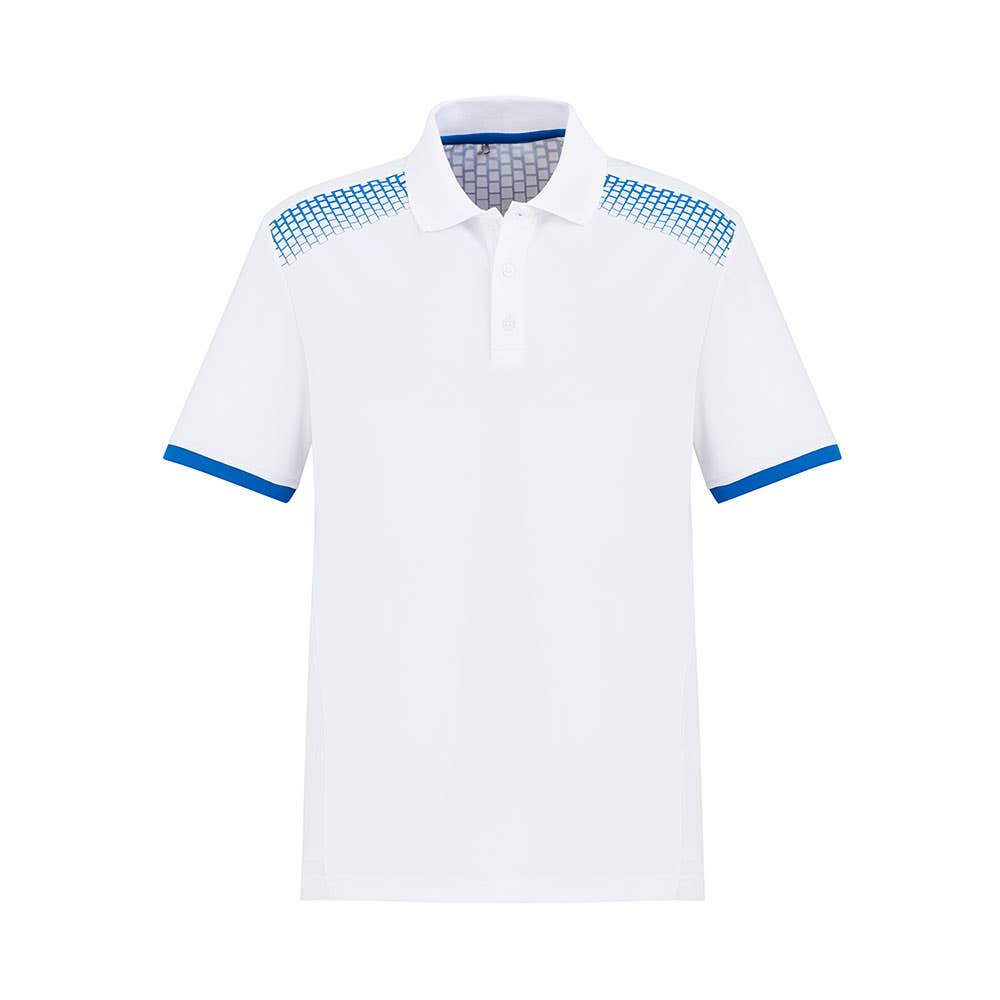 Fashion BIZ Mens Galaxy Polo White Royal Large P900MS_531381_P900MS-WHT/ROY-L