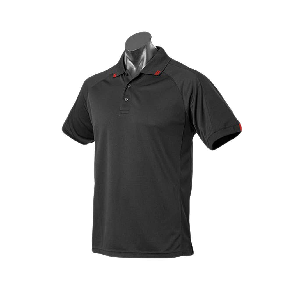 FLINDERS POLO BLACK/RED 1308 M 454247 W1308-BLK/RD-M