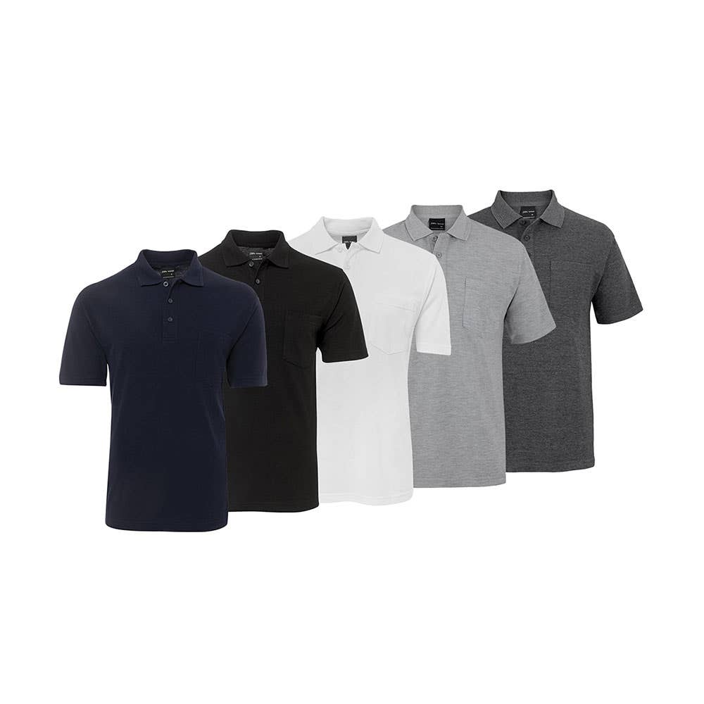 210P Short Sleeve Pocket Polo Shirt 210gsm 210P
