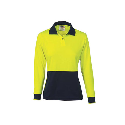 3898 Women's Hi-Vis Long Sleeve Polo Shirt 175gsm Iplex 3898IPL