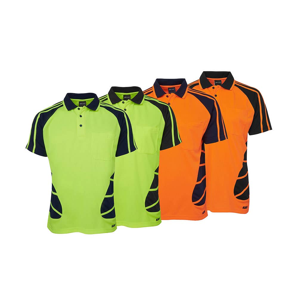 6HSP Hi-Vis Short Sleeve Spider Polo Shirt 160gsm 6HSP
