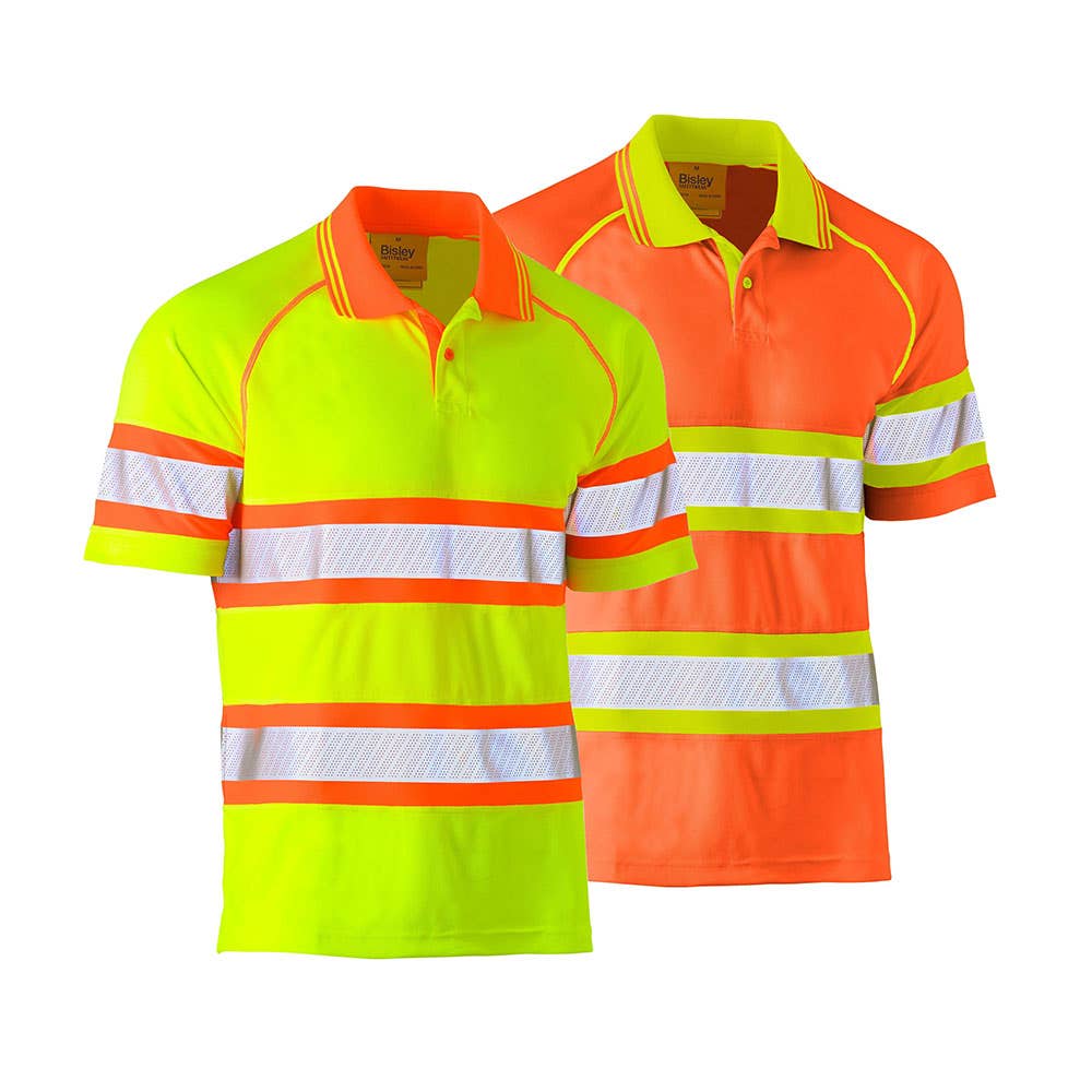 BK1223T Hi-Vis Polyester Mesh Taped Polo Shirt 140gsm BK1223T
