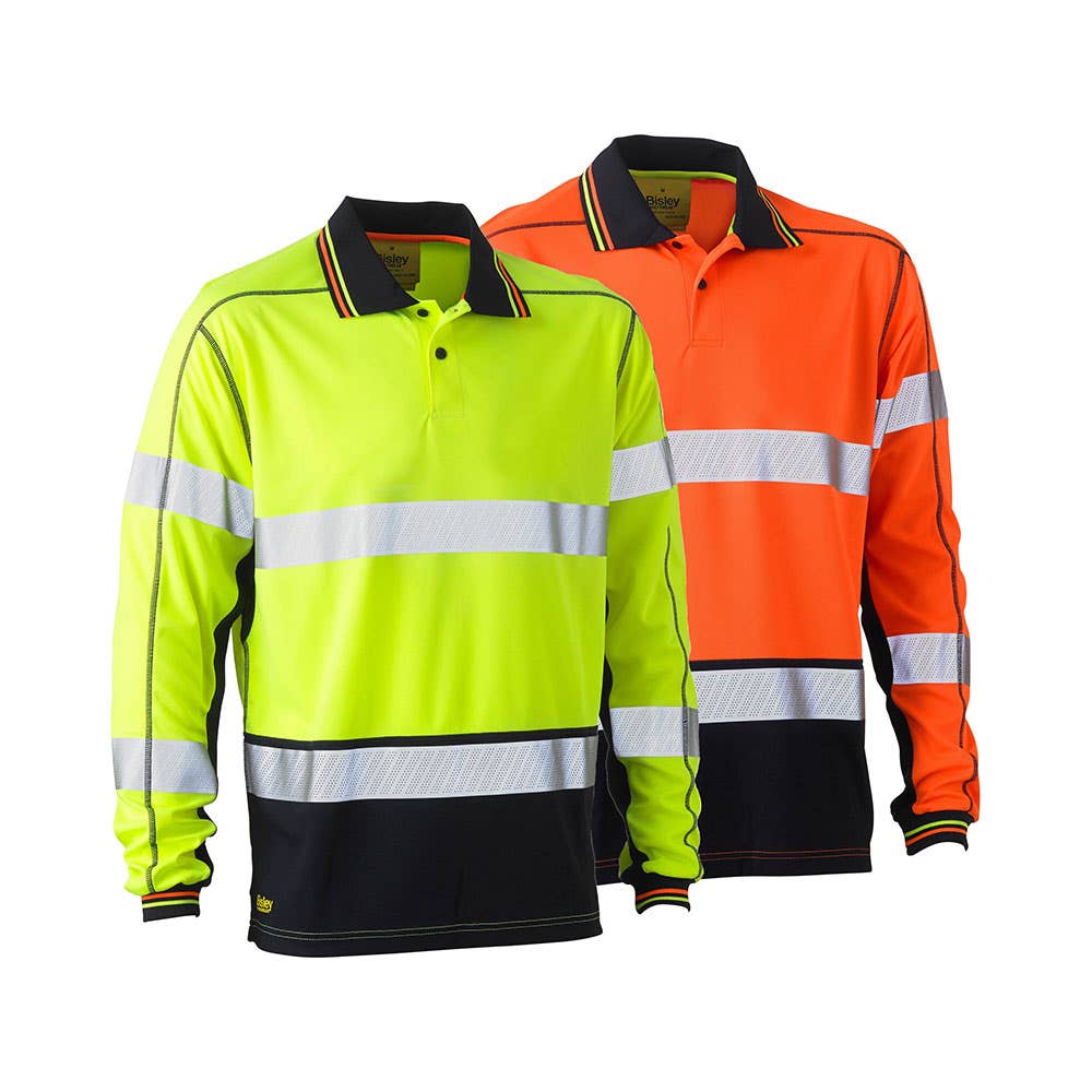 BAEHKBK6219T Hi-Vis Polyester Mesh Long Sleeve Polo Shirt 140gsm BAE Logo BAEHKBK6219T