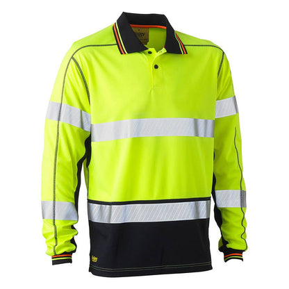 BK6219T Hi-Vis Polyester Mesh Long Sleeve Taped Polo Shirt 140gsm Iplex BK6219TIPL