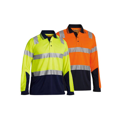 BK6258T Hi-Vis Polyester Mesh Long Sleeve Taped Polo Shirt 165gsm. ILUKABK6258T