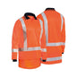 BK6805T Hi-Vis Long Sleeve Taped Polo Shirt With Long Tail 165gsm BK6805T