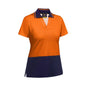 BKL1234 Women's Hi-Vis V-Neck Polo Shirt Orange/Navy 10 40048223 BKL1234 TT0510