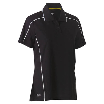 Shirt Polo Womens Poly Cool Mesh 130gsm Black 10 Bisley_40014158_BKL1425_BBLK10