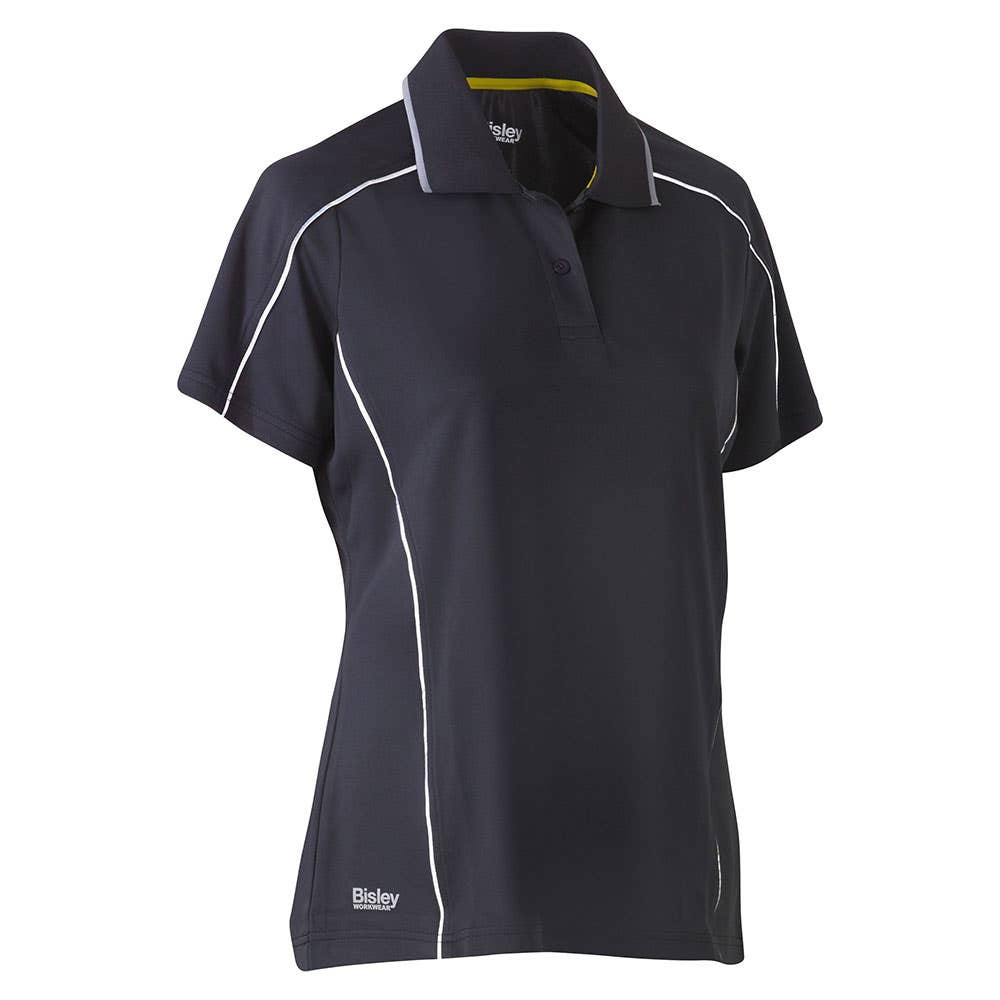 Shirt Polo Womens Poly Cool Mesh 130gsm Charcoal 10 Bisley_40014148_BKL1425_BCCG10