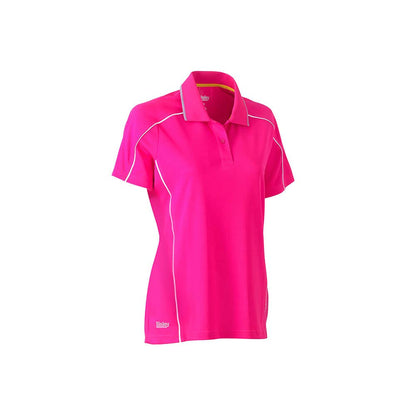 Shirt Polo Womens Poly Cool Mesh 130gsm Pink 10 Bisley_40014121_BKL1425_BPNK10