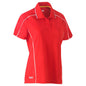 Shirt Polo Womens Poly Cool Mesh 130gsm Red 10 Bisley_40014111_BKL1425_BRED10