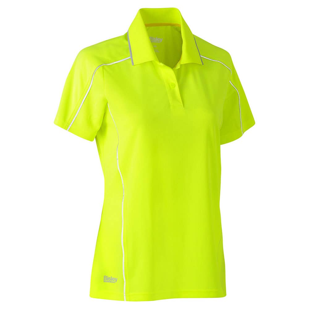 Shirt Polo Womens Poly Cool Mesh 130gsm Yellow 10 Bisley_40014168_BKL1425_BF5110