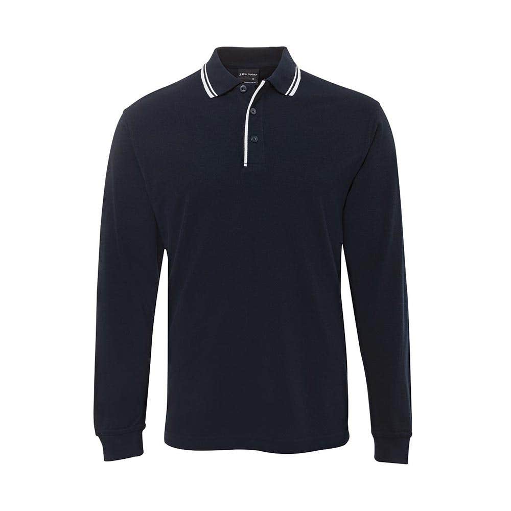 210XC Long Sleeve Contrast Polo Shirt 210gsm JB210XC