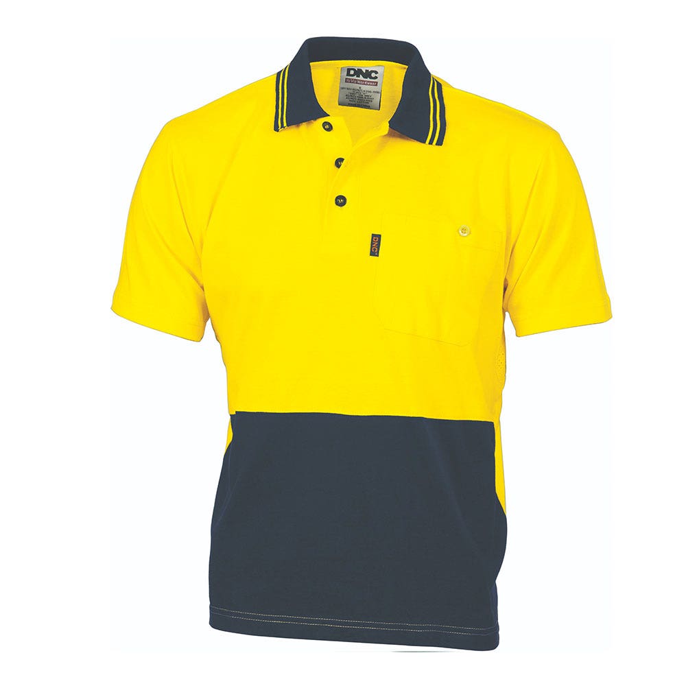 3845 Cool Breeze Hi-Vis S/S Polo Shirt Two-Tone 200gsm DNC3845