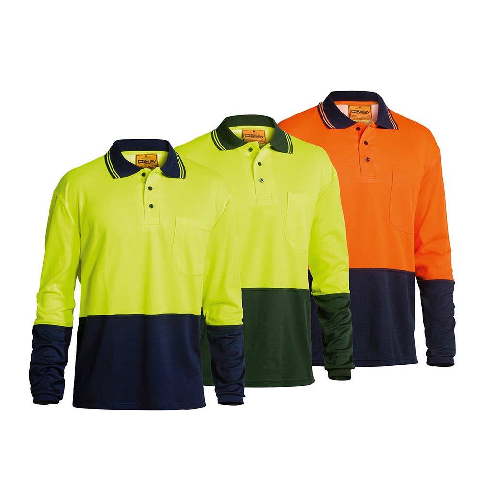BK6234 Hi-Vis Long Sleeve Polo Shirt 195gsm Gosford Quarries GOSQBK6234