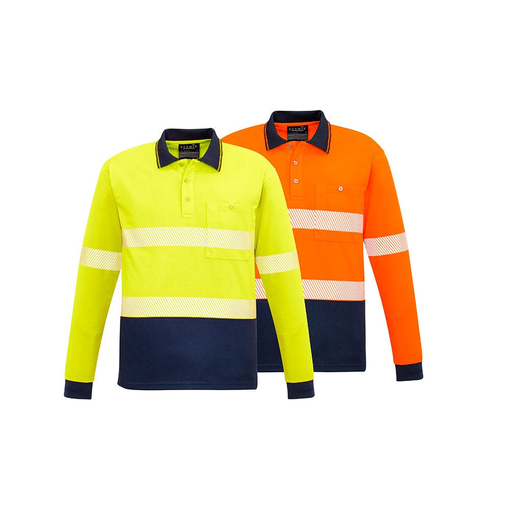 ZH530 Hi-Vis Long Sleeve Polo Shirt Taped Two-Tone 175gsm ZH530