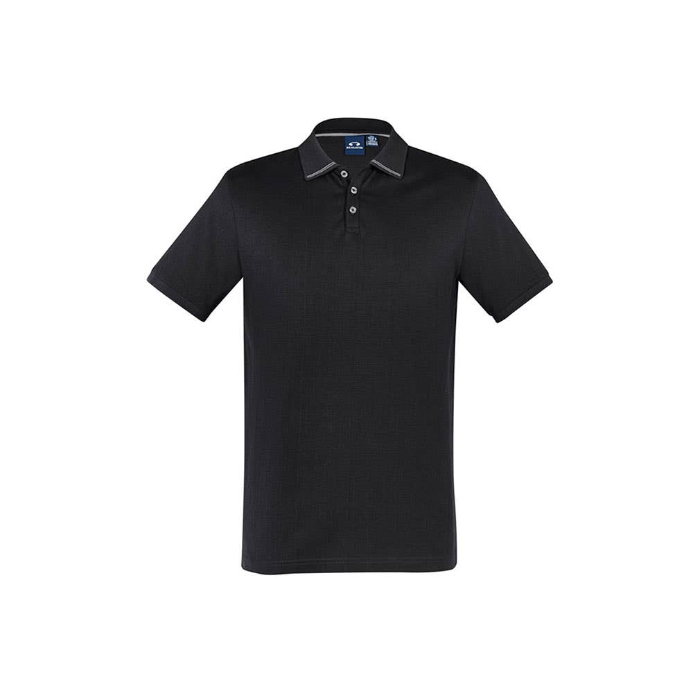 Polo Shirt Men's 100% Cotton Aston Black 2XL Fashion Biz_495809_P106MS-BLK/SLV-2XL