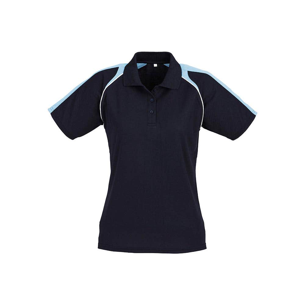 Shirt Polo Womens S/S Poly Cotton Biz Cool Triton Navy/Spring/White 10 Biz 474109 P225LS-N/S/W-10
