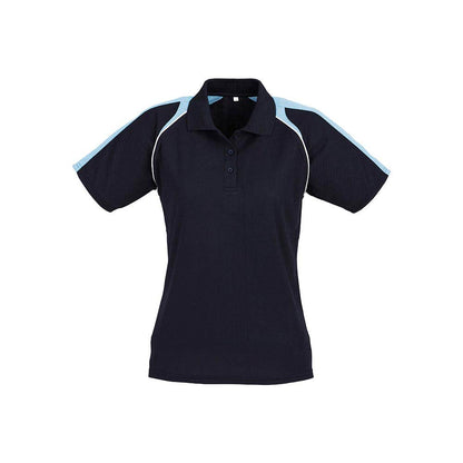 Shirt Polo Womens S/S Poly Cotton Biz Cool Triton Navy/Spring/White 10 Biz 474109 P225LS-N/S/W-10