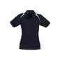 Shirt Polo Womens S/S Poly Cotton Biz Cool Triton Navy/Spring/White 10 Biz 474109 P225LS-N/S/W-10