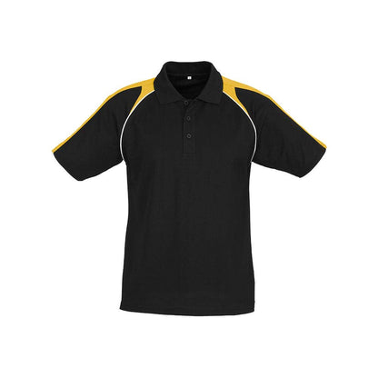 Shirt Polo S/S Poly/Cotton 170gsm Black/Gold/White 2XL Biz Collection 40012966 P225MS-BLK/GLD/WHT-2XL