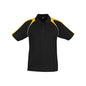 Shirt Polo S/S Poly/Cotton 170gsm Black/Gold/White 2XL Biz Collection 40012966 P225MS-BLK/GLD/WHT-2XL