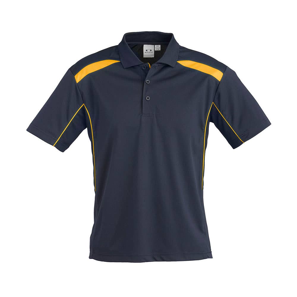 Shirt Polo S/s Polyester Biz Cool United Navy/Gold 2XL Biz_428523_P244MS-NAV/GLD-2XL