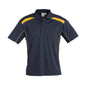 Shirt Polo S/s Polyester Biz Cool United Navy/Gold 2XL Biz_428523_P244MS-NAV/GLD-2XL