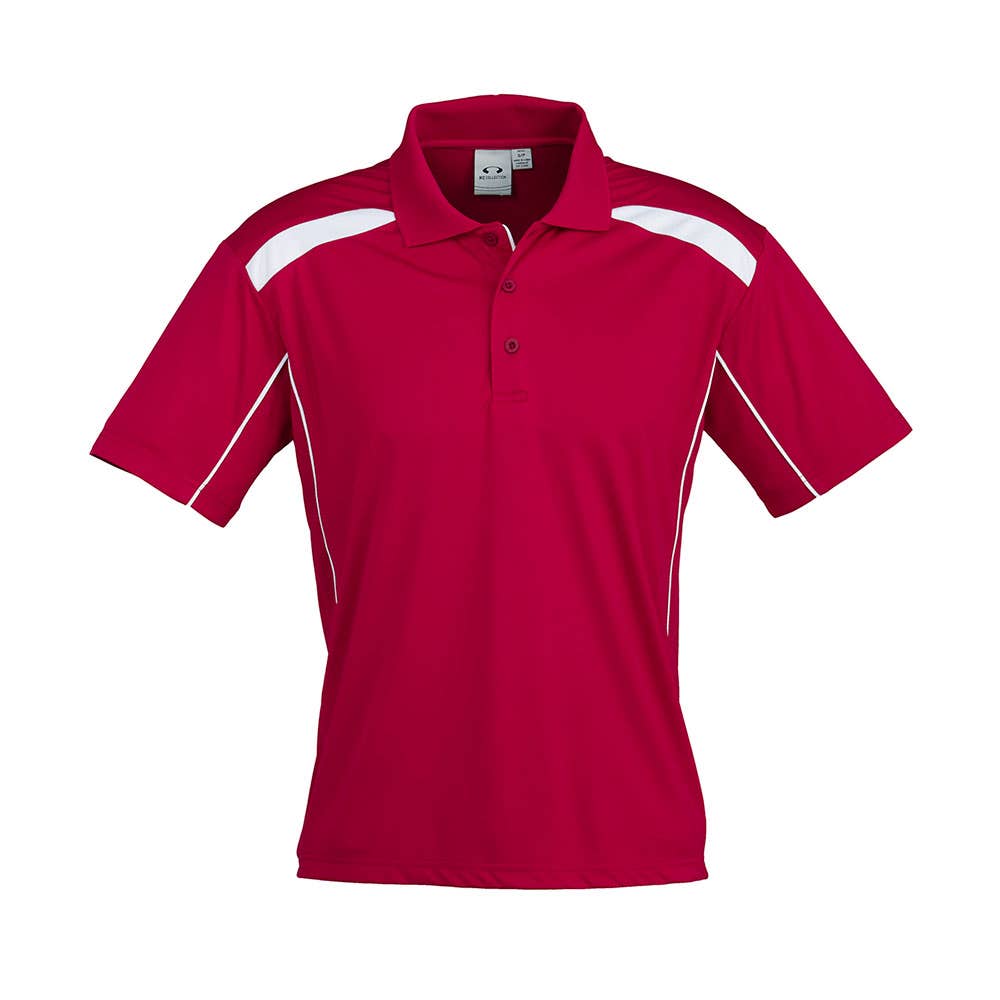 Shirt Polo S/S Polyester Biz Cool United Red/White S Biz_486685_P244MS-RED/WH-S