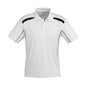 Shirt Polo S/S Polyester Biz Cool United White/Black 2XL Biz_298681_P244MS-WHT/BLK-2XL