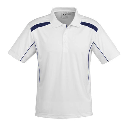 Shirt Polo S/S Polyester Biz Cool United White/Navy 2XL Biz_40010440_P244MS-WHT/NAV-2XL