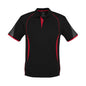 Shirt Polo S/S Polyester 155gsm Biz Cool Razor Black/Red 2XL Biz BAE Logo 50106304 BAE P405MS-BLK/RED-2XL
