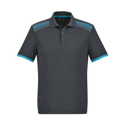 Mens Galaxy polo-Grey/Cyan - L_36018209_P900MS-GRY/CYN-L