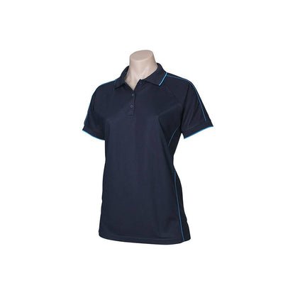 Ladies Resort Polo 12 Navy/ Mid Blue Biz Cool 483768 P9925 N/MB