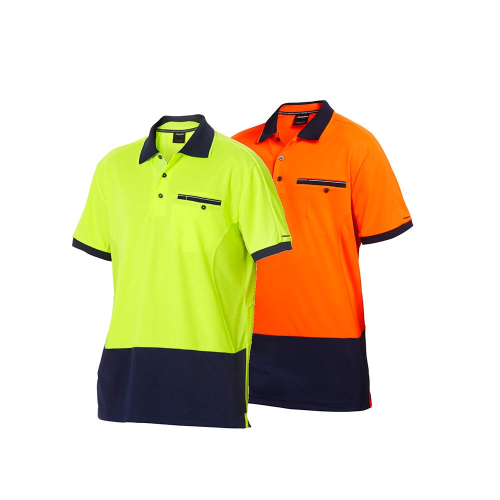 K54845 Hi-Vis Short Sleeve Polo Shirt Two-Tone 170gsm K54845