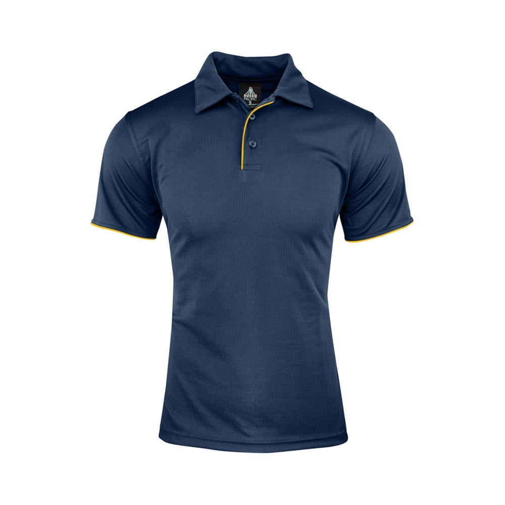 Polo Yarra S/S Driwear Poly 160gsm  2XL Navy/Gold 1302-NAV/GLD-2XL_40080199_1302-NAV/GLD-2XL