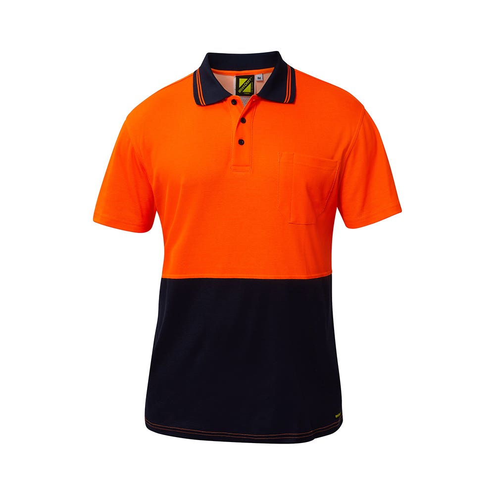 Polo HIVIS COTTON BACK POLO- SS  2XLOrange/Navy WSP401 O/N 2XL 40044800 WSP401 O/N 2XL