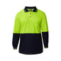 Polo HIVIS COTTON BACK POLO- LS  2XLYellow/Navy WSP402 Y/N 2XL 40044810 WSP402 Y/N 2XL