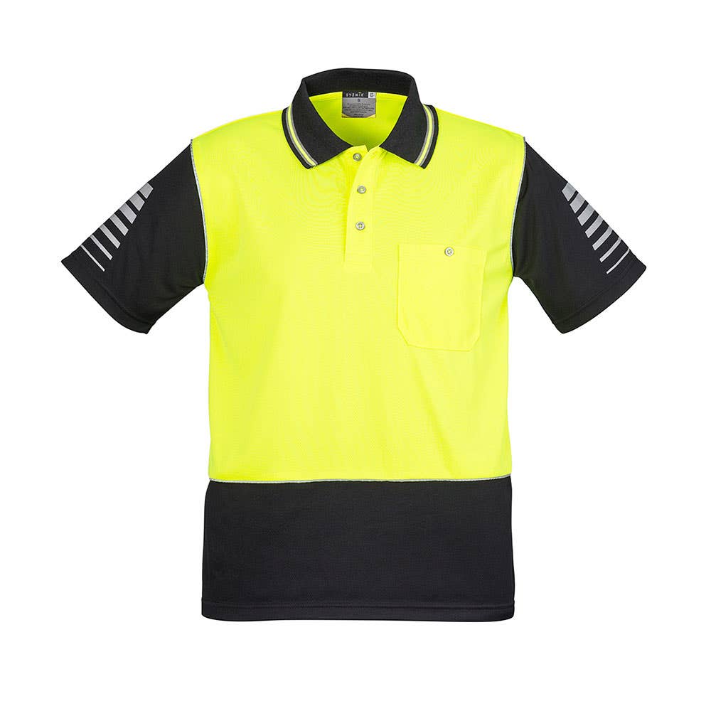 Mens Hi Vis TT Polo Shirt Yel/Blk - 4XL 36016679 ZH236-YEL/BLK-4XL