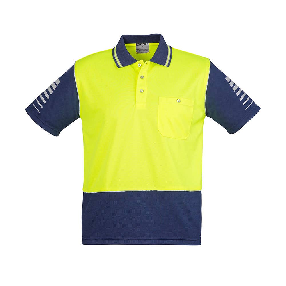 Mens Hi Vis TT Polo Shirt - Yel/Nvy - 2XL 36016682 ZH236-Y/N-2XL
