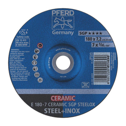 Wheel Grinding Premium Ceramic 180 X 7 Inox / Steel E E 178-7 CO 24 Q SG 313390 62217300