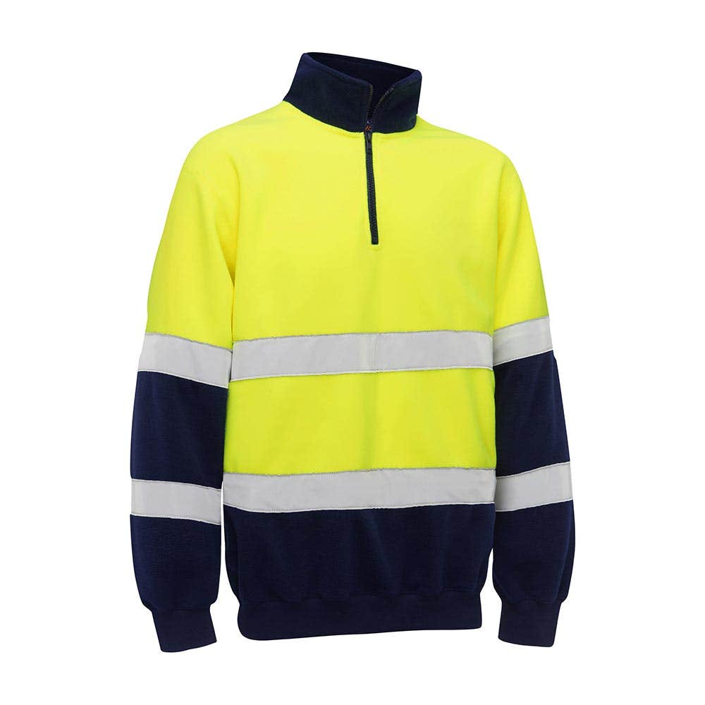 Jumper Poly Polar Fleece Taped Biomotion Hi Vis 2XL Yellow/Navy Akurra_55010655_AKK4889T_TT042XL