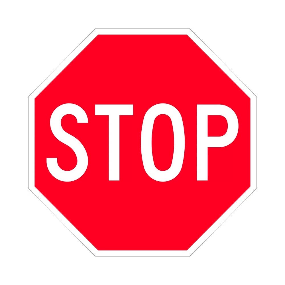 Stop Sign 600mm Octagonal Aluminium Class 1 Reflective_209682_R1-1A