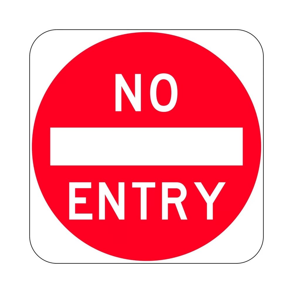 600x600mm - Aluminium - Class 1 - No Entry +Symbol_36019438_R2-4B
