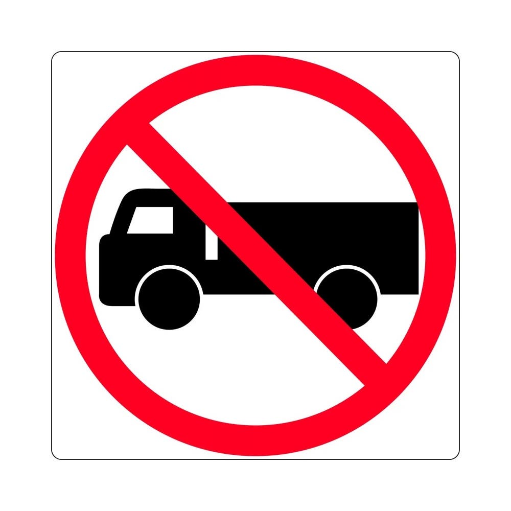 600x600mm - Alu - Class 1-NoTrucks Symbol/Roundell_36019440_R6-10-2A